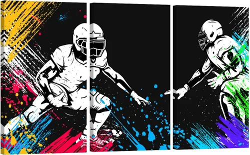 Vista 22 de Arte de pared para sala de estar, lienzo de fútbol americano, arte de pared de estadio de fútbol, pósteres e impresiones de torneos de fútbol, arte