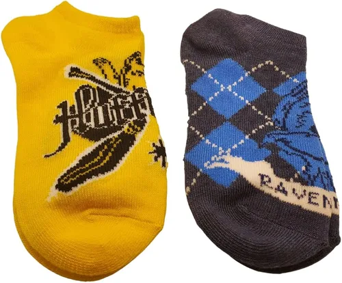 Vista 5 de Harry Potter Paquete de 5 calcetines invisibles para niños o niñas, 3 opciones de patrón, personajes y casas de Hogwarts, talla 6-8.5