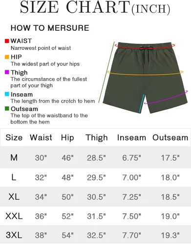 Vista 6 de Century Star Mens Swimming Trunks with Compression Liner Swim Trunks Men Quick Dry Board Shorts Bathing Suit with Pockets