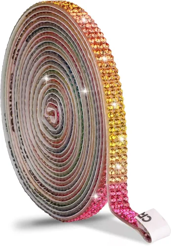 Vista 37 de Cinta de cristal autoadhesiva, calcomanías de diamantes de imitación para envoltura de regalos, manualidades, proyectos de decoración, bodas Negro
