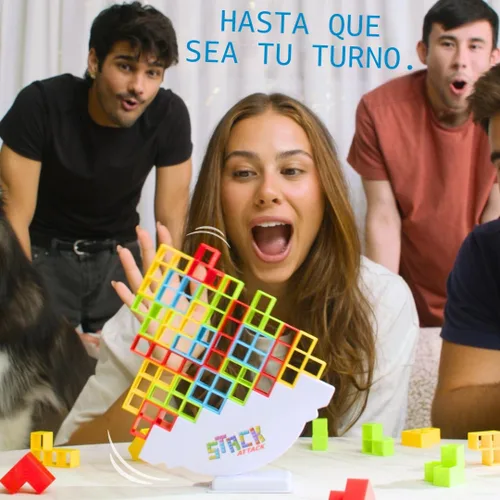 Vista 3 de Juego de torre de ataque apilable para niños y adultos, juego