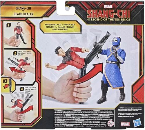 Vista 4 de Hasbro Marvel Shang-Chi y La Leyenda de los Diez Anillos Figura de acción Juguetes Shang-Chi vs. Death Dealer Paquete de batalla de 6 pulgadas