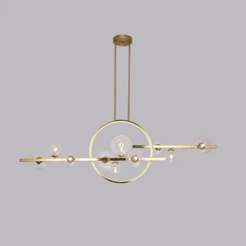 Vista 7 de Luces de isla de 10 luces para cocina, candelabros modernos para comedor, iluminación de isla de cocina, lámpara colgante lineal con varillas