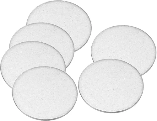 Vista 8 de PATIKIL Disco de acero redondo de metal estampado en blanco Etiquetas de disco de círculo redondo Placa de disco Círculo Metal Strike Plate DIY