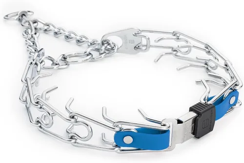 Vista 16 de Collar de perro de acero cromado Herm Sprenger para perros pequeños con hebilla de liberación rápida ClicLock y inserto de Biothane Collar de punta