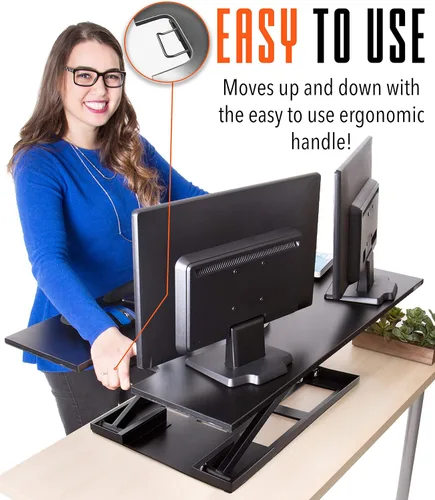 Vista 3 de Escritorio de pie Desk X-Elite XL - Escritorio de pie Stand Steady Versión más grande X-Elite, convierta cualquier mesa en un escritorio