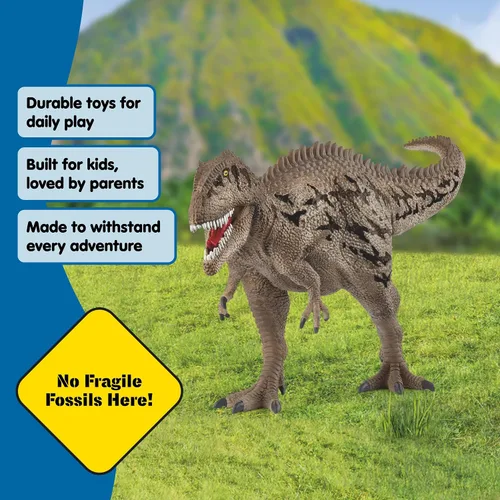 Vista 6 de Schleich Dinosaurios - Juguete realista de dinosaurio Carcharodontosaurus de 13 pulgadas. Figura de acción detallada de dinosaurio con mandíbula