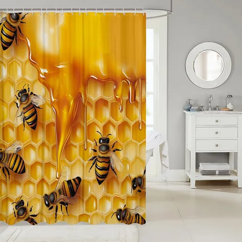 Vista 27 de Feelyou Cortina de ducha con diseño de gato para decoración de baño, bonita cortina de baño para puestos de bañeras, accesorios de baño divertidos