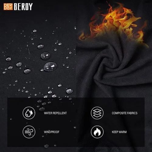 Vista 2 de Mens Cycling Jacket Running Fleece Windproof Reflective Warm Up Thermal Bike Jackets
