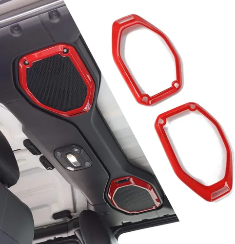 Vista 9 de JeCar Cubierta de marco de altavoz superior para Jeep Wrangler JL JLU Gladiator JT 2018-2023, accesorios interiores (azul)