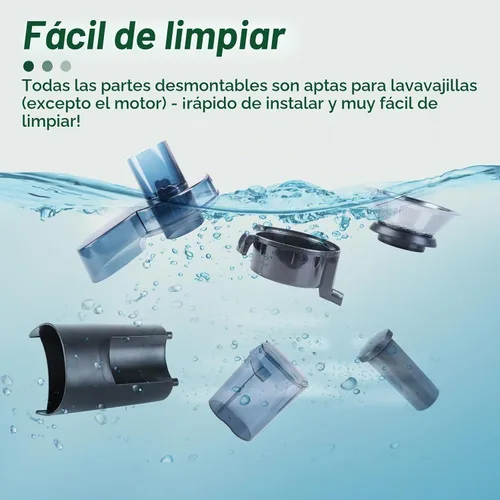 Vista 5 de Máquina exprimidora, extractor de exprimidor centrífugo de 1000 W con boca ancha de 2.6 pulgadas para frutas y verduras enteras, exprimidor