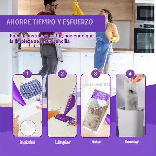 Vista 7 de Paquete de 30 repuestos de almohadillas para trapeador Swiffer Wet Jet Mop
