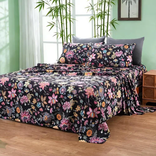 Vista 10 de Bedlifes Juego de sábanas refrescantes de 3 piezas tamaño individual con mezcla de rayón derivado de bambú, suave y transpirable, bolsillo profundo