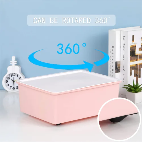 Vista 3 de 32 piezas de mini ruedas autoadhesivas de acero inoxidable, rueda universal con rotación de 360 grados, caja de almacenamiento para muebles 32negro