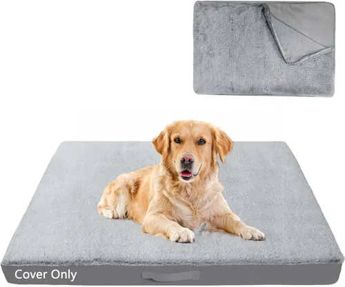 Vista 8 de COSHNIBI Fundas de cama de repuesto lavables para perro, fundas de cama impermeables, repuesto de felpa suave con cremallera y extraíbles para Azul
