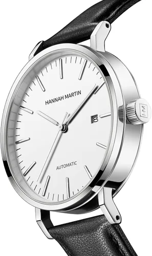 Vista 3 de Hannah Martin 1801 - Reloj mecánico de acero inoxidable para hombre