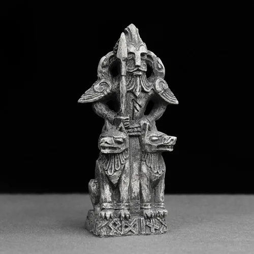 Vista 6 de Dryad Design Figura de Odín de Dios nórdico de todo padre, acabado en piedra