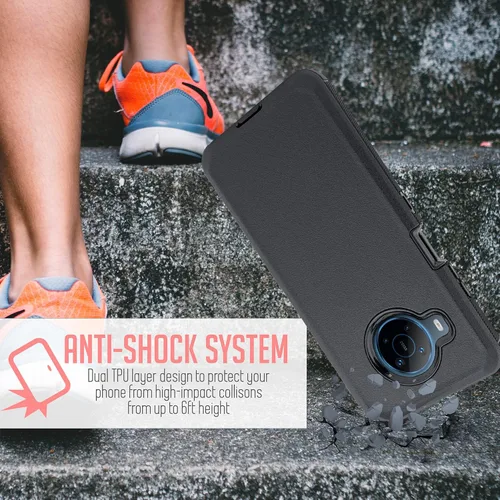 Vista 5 de Funda para teléfono Nokia X100 Funda con clip para cinturón con protector de pantalla integrado, soporte a prueba de golpes resistente para teléfono