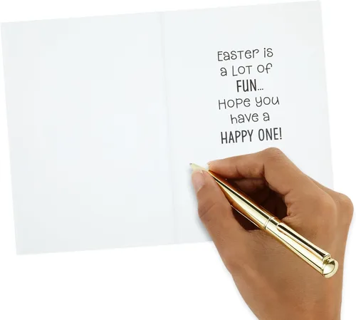Vista 4 de Hallmark Paquete de tarjetas de Pascua para niños, conejo de Pascua (6 tarjetas con sobres)