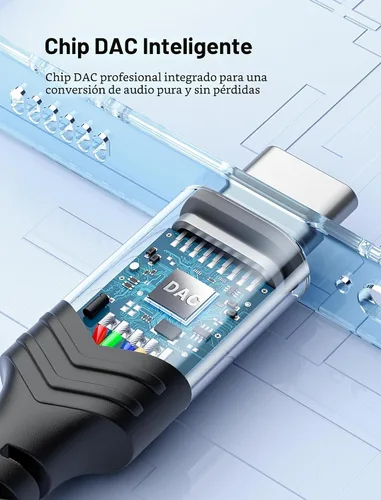 Vista 4 de Adaptador USB tipo C a conector de auriculares hembra de 3.5mm, cable JSAUX USB C a auxiliar de audio compatible con iPhone 15 Pro Max/15 Pro/15