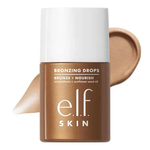 Vista 11 de e.l.f. SKIN - Gotas bronceadoras, bronceador líquido para rostro y piel, crea un brillo bañado por el sol, infundido con vitamina E, vegano y libre