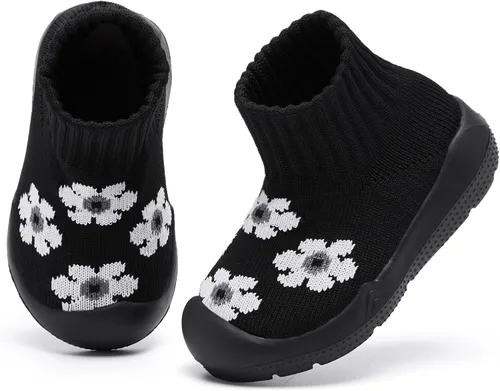 Vista 2 de MORENDL Calcetines de bebé, zapatos antideslizantes para primeros pasos para niños y niñas