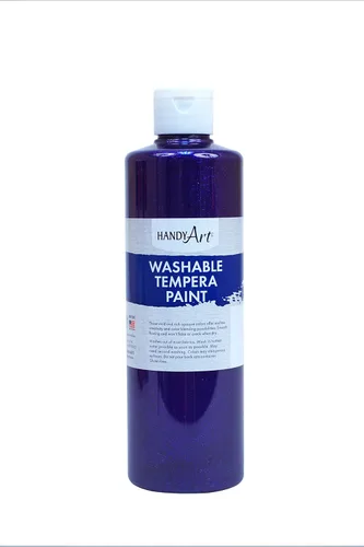Vista 3 de Handy Art Pintura lavable con purpurina de 8 onzas, azul