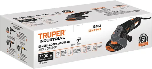 Vista 5 de TRUPER ESMA-9N3 Amoladora angular 9, industrial, 2000 w