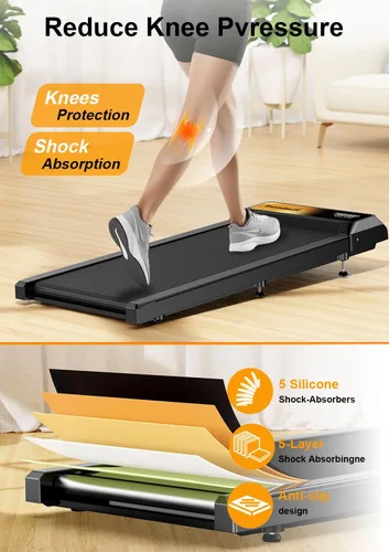 Vista 7 de Walking Treadmill Pad with Incline, Walking 2.5HP for Home and Office, 265Lbs Weight Capacity, Treadmill with APP & Remote Control, LED Display