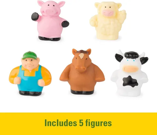 Vista 3 de TOMY John Deere Animal Sounds Hayride Juguete Musical de Tractor - Juguetes Musicales de Paseo en Carro de Heno para Niños Pequeños - Incluye Figura