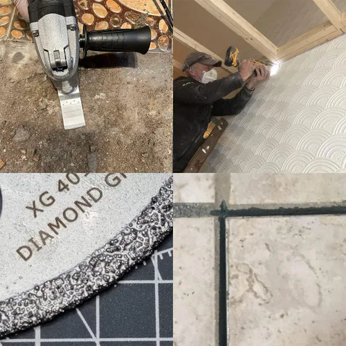 Vista 6 de XXGO 4 piezas de cuchillas oscilantes de diamante multiherramienta para quitar lechada de arena XG4202S Lo mejor para la eliminación de lechada