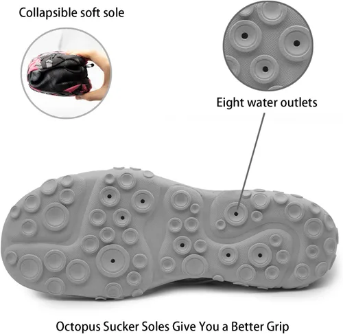 Vista 5 de Zapatos de agua para hombre y mujer, secado rápido, descalzos, para playa, Brook, atléticos, deportivos, para navegar, surf, senderismo, yoga, uso