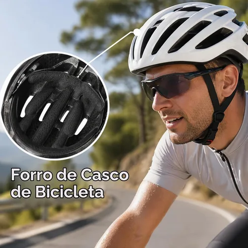 Vista 7 de Kit de acolchado para casco, juego de almohadillas de espuma universales para bicicleta, almohadillas de espuma de repuesto para bicicleta