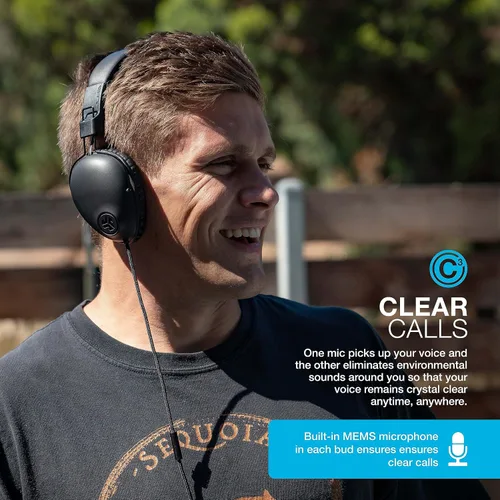Vista 5 de JLab Studio Pro - Auriculares con cable, cable sin enredos, piel sintética ultra afelpada con cojines de espuma de nube, controladores de neodimio