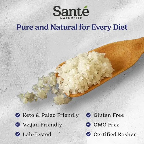 Vista 6 de Sante Naturelle Celtic Salt Organic Grey - Coctelera gruesa de 8 onzas, sal mineral, sal marina francesa sin refinar orgánica, rica en más de 82