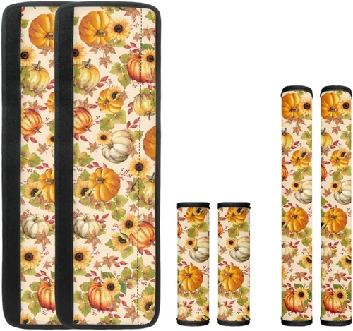 Vista 24 de 6 fundas para manija de puerta de refrigerador de Acción de Gracias, cubierta de manija de nevera de otoño, hoja de arce, protector de manija