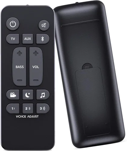 Vista 3 de Control remoto de repuesto para control remoto Polk FR1, compatible con sistema de altavoces de barra de sonido Polk Audio FR1 RE9520-1 DSB1 D581