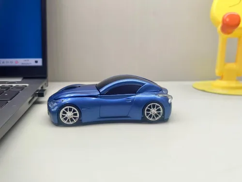 Vista 3 de Mouse inalámbrico de coche para computadora, con receptor USB, 3D, 1600 DPI, fresco y lindo, para computadora portátil, computadora, Mac