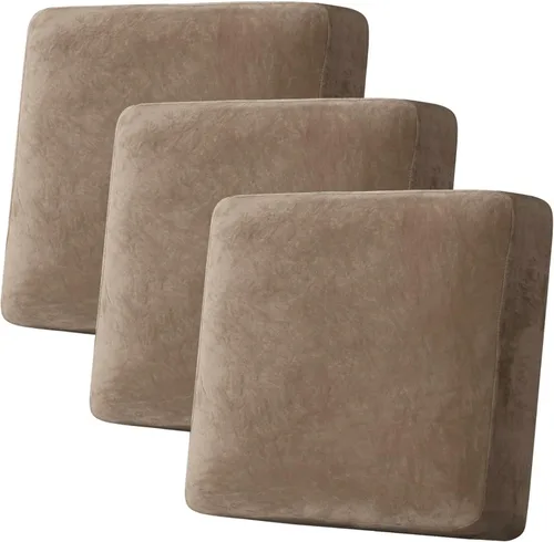 Vista 41 de H.VERSAILTEX Funda de cojín elástica de terciopelo para sofá, funda de cojín de felpa para cojines de silla, protector de muebles, cojín de asiento