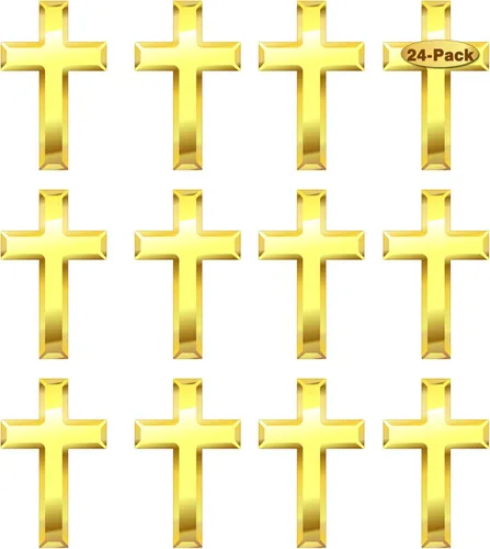 Vista 6 de 12/24/50/100 piezas Mini pequeños pines de solapa con cruz dorada (1 pulgada) para hombres y mujeres religiosos