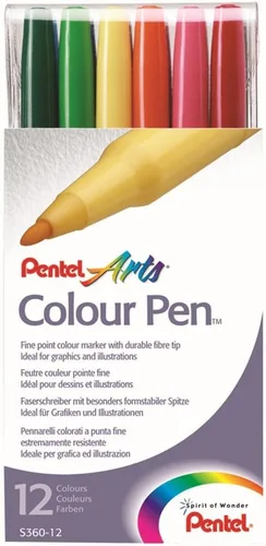 Vista 8 de Plumón de color de punta fina, de Pentel Arts, Variados