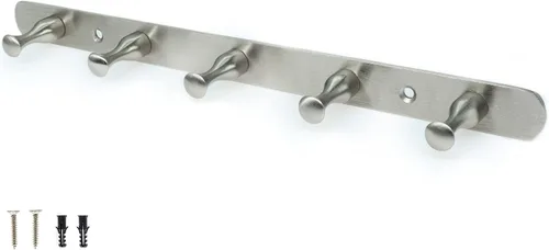 Vista 10 de Dale Five Pole Hooks - Gancho para toallas y llaves con 5 ganchos, (negro mate)