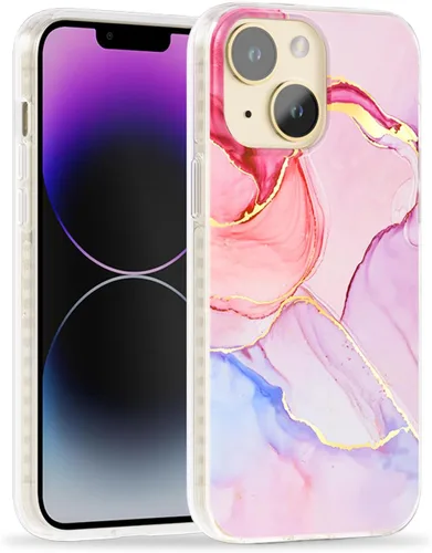 Vista 35 de SCORPIFY Funda para iPhone 14 Pro Max con diseño iridiscente de mariposa azul, bonita funda transparente para mujeres y niñas