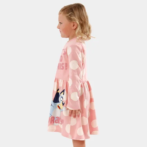 Vista 3 de Bluey Vestido para niñas Vestidos de invierno para niñas Vestido de bingo para niñas