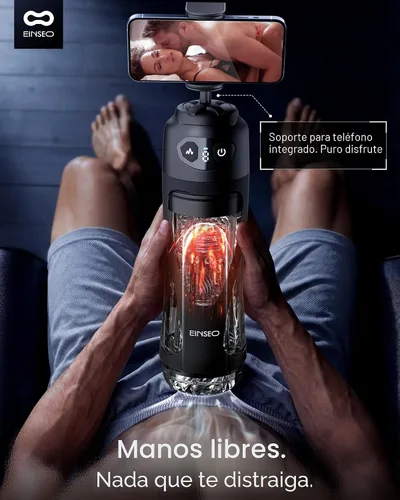 Vista 7 de EINSEO Masturbador masculino de succión con manga profunda de 7.1 pulgadas, juguetes sexuales AI Sync para hombres, succión y vibración de 7