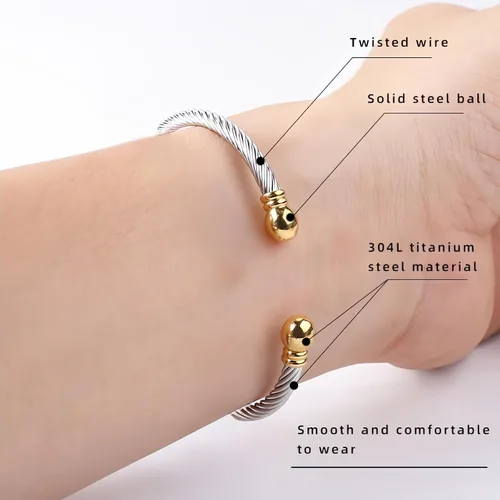 Vista 6 de Gosasa Reloj para mujer, diseño impresionante, banda de metal, tamaño pequeño y mediano, brazalete de vestir, 6 pulgadas, juego de regalo con pulsera