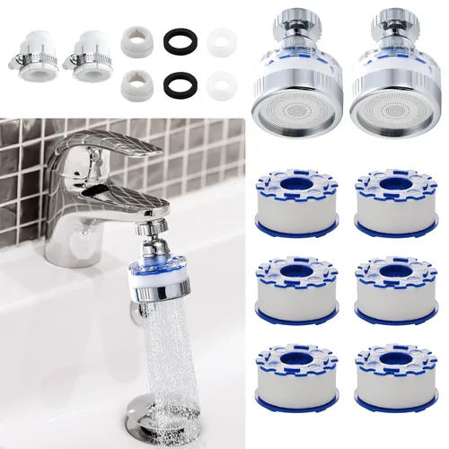 Vista 9 de Paquete de 10 cartuchos de repuesto para grifo de agua para fregadero, reemplazo de filtro de agua para grifo, cocina, baño, filtro de fregadero que