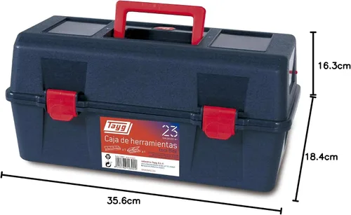 Vista 3 de Tayg 123009 Caja de herramientas de plástico mod. 23, negro