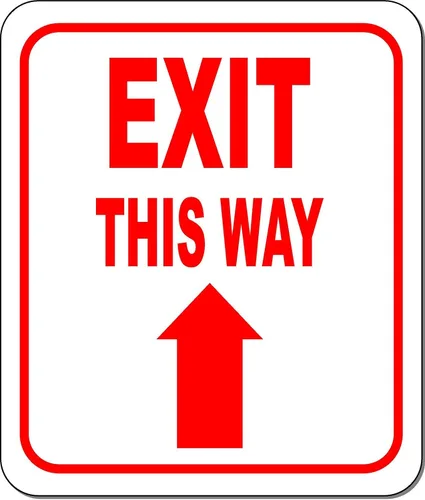 Vista 10 de Exit This Way - Señal de flecha izquierda - Señal de dirección para salida, letreros de aluminio para negocios, señalización de bar, cafetería