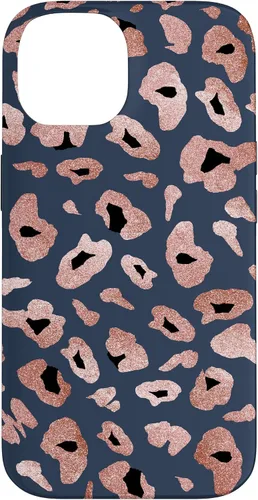 Vista 4 de Rose Leopard Print Blue Cheetah Jaguar Pattern Case for iPhone 17